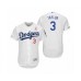 Men's Chris Taylor Los Angeles Dodgers #3 White 2019 Mothers Day Flex Base Home Stitched Jersey