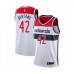 Men's Washington Wizards #42 Davis Bertans Authentic White Basketball Stitched Jersey - Association Edition