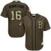 Men's Majestic Boston Red Sox #16 Andrew Benintendi Authentic Green Salute to Service 2018 World Series Champions MLB Jersey