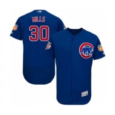 Men's Chicago Cubs #30 Alec Mills Royal Blue Alternate Flex Base Authentic Collection Baseball Player Stitched Jersey