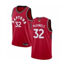 Men's Toronto Raptors #32 KJ McDaniels Swingman Red 2019 Basketball Finals Bound Jersey - Icon Edition