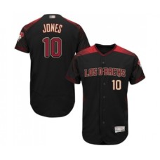 Men's Arizona Diamondbacks #10 Adam Jones Black Alternate Authentic Collection Flex Base Baseball Jersey