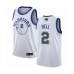 Men's Golden State Warriors #2 Jordan Bell Swingman White Hardwood Classics 2019 Basketball Finals Bound Basketball Jersey