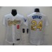 Men's Los Angeles Dodgers Kobe Bryant Olive Gold Stitched Jersey