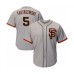 Men's San Francisco Giants #5 Mike Yastrzemski Grey Alternate Flex Base Authentic Collection Baseball Player Stitched Jersey