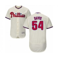 Men's Philadelphia Phillies #54 Austin Davis Cream Alternate Flex Base Authentic Collection Baseball Player Stitched Jersey