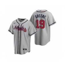 Men's Atlanta Braves #19 Shane Greene Nike Gray 2020 Replica Road Stitched Jersey