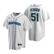 Men's Nike Seattle Mariners #51 Ichiro Suzuki White Home Stitched Baseball Jersey