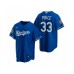 Men's Los Angeles Dodgers #33 David Price Royal 2020 World Series Replica Stitched Jersey