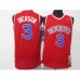 Men's Philadelphia 76ers #3 Allen Iverson Red Throwback 96-97 Basketbal Stitched Jersey