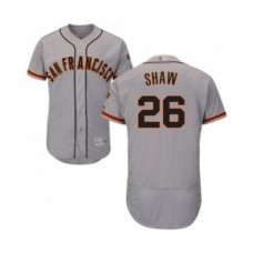 Men's San Francisco Giants #26 Chris Shaw Grey Road Flex Base Authentic Collection Baseball Player Stitched Jersey