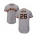 Men's San Francisco Giants #26 Chris Shaw Grey Road Flex Base Authentic Collection Baseball Player Stitched Jersey