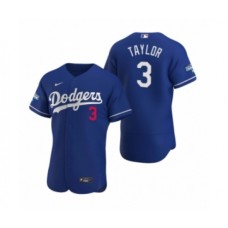 Men's Los Angeles Dodgers #3 Chris Taylor Royal 2020 World Series Champions Authentic Stitched Jersey