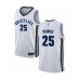 Men's Memphis Grizzlies #25 Miles Plumlee Authentic White Basketball Jersey - Association Edition