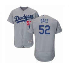 Men's Los Angeles Dodgers #52 Pedro Baez Gray Alternate Flex Base Authentic Collection Baseball Player Stitched Jersey