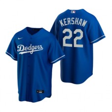 Men's Nike Los Angeles Dodgers #22 Clayton Kershaw Royal Alternate Stitched Baseball Jersey