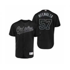 Men's Baltimore Orioles Hanser Alberto #57 Femalta Black 2019 Players Weekend Authentic Nickname Stitched Jersey