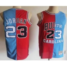 Men's Chicago Bulls #23 Michael Jordan Blue Red Two Tone Stitched Hardwood Classic Swingman Jersey