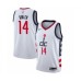 Men's Washington Wizards #14 Ish Smith Swingman White Basketball Stitched Jersey - 2019 20 City Edition