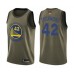 Men's Golden State Warriors #42 Nate Thurmond Swingman Green Salute to Service 2019 Basketball Finals Bound Basketball Jersey