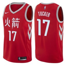 Men's Nike Houston Rockets #17 PJ Tucker Red NBA Swingman City Edition Jersey