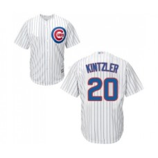 Men's Chicago Cubs #20 Brandon Kintzler Replica White Home Cool Base Baseball Jersey