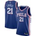 Men's Philadelphia 76ers #21 Joel Embiid Nike Royal 2020-21 Swingman Stitched Jersey