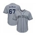 Men's San Diego Padres #67 David Bednar Authentic Grey Road Cool Base Baseball Player Stitched Jersey