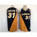 Men's Indiana Pacers #31 Reggie Miller Authentic Black-Yellow Throwback NBA Stitched Jersey