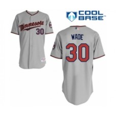 Men's Minnesota Twins #30 LaMonte Wade Authentic Grey Road Cool Base Baseball Player Stitched Jersey