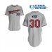 Men's Minnesota Twins #30 LaMonte Wade Authentic Grey Road Cool Base Baseball Player Stitched Jersey