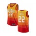 Men's Utah Jazz #22 Jeff Green Authentic Orange Basketball Jersey - City Edition