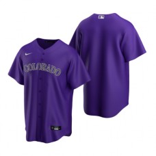 Men's Nike Colorado Rockies Blank Purple Alternate Stitched Baseball Jersey