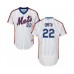 Men's New York Mets #22 Dominic Smith White Alternate Flex Base Authentic Collection Baseball Player Stitched Jersey