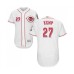 Men's Cincinnati Reds #27 Matt Kemp White Home Flex Base Authentic Collection Baseball Jersey