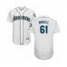 Men's Seattle Mariners #61 Matt Magill White Home Flex Base Authentic Collection Baseball Player Stitched Jersey