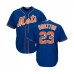 Men's New York Mets #23 Keon Broxton Authentic Royal Blue Team Logo Fashion Cool Base Baseball Jersey