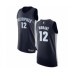 Men's Memphis Grizzlies #12 Ja Morant Authentic Navy Blue Basketball Stitched Jersey - Icon Edition