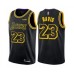 Men's Los Angeles Lakers #23 Anthony Davis Authentic Black City Edition Basketball Jersey