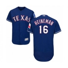 Men's Texas Rangers #16 Scott Heineman Royal Blue Alternate Flex Base Authentic Collection Baseball Player Stitched Jersey