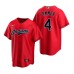 Men's Nike Cleveland Indians #4 Bradley Zimmer Red Alternate Stitched Baseball Jersey