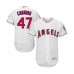 Men's Los Angeles Angels of Anaheim #47 Griffin Canning White Home Flex Base Authentic Collection Baseball Player Stitched Jersey