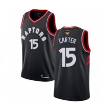 Men's Toronto Raptors #15 Vince Carter Swingman Black 2019 Basketball Finals Bound Jersey Statement Edition