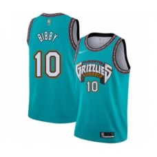 Men's Memphis Grizzlies #10 Mike Bibby Authentic Green Hardwood Classic Basketball Stitched Jersey