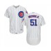 Men's Chicago Cubs #51 Duane Underwood Jr. White Home Flex Base Authentic Collection Baseball Player Stitched Jersey