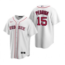 Men's Nike Boston Red Sox #15 Dustin Pedroia White Home Stitched Baseball Jersey