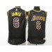 Men's Nike Los Angeles Lakers #6 LeBron James Black Basketball Swingman Association Edition Stitched Jersey