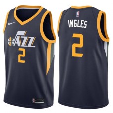 Men's 2017-18 Season Joe Ingles Utah Jazz #2 Icon Navy Swingman Jersey