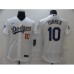 Men's Los Angeles Dodgers #10 Justin Turner White World Series Champions Authentic Stitched Jersey