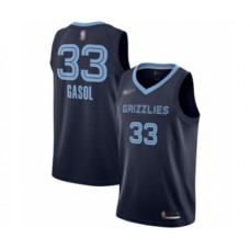 Men's Memphis Grizzlies #33 Marc Gasol Authentic Navy Blue Finished Basketball Stitched Jersey - Icon Edition